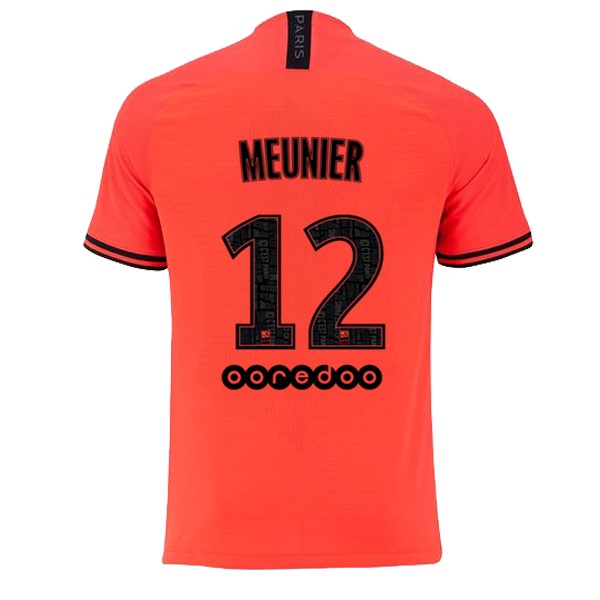 JORDAN Trikot Paris Saint Germain NO.12 Meunier Auswarts 2019-20 Orange Fussballtrikots Günstig